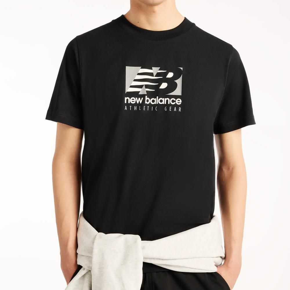 Pánské tričko New Balance Rectangle Relaxed MT62Q398BK - černé