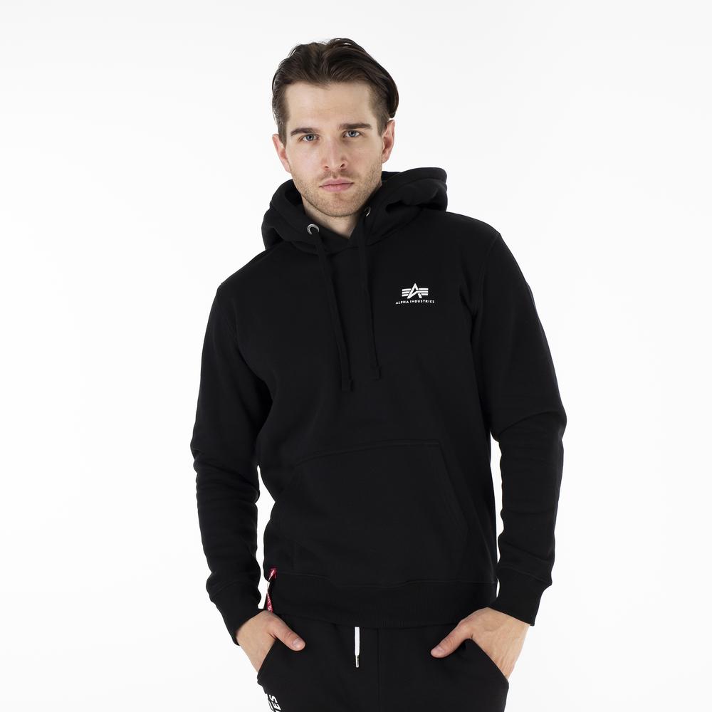 Mikina Alpha Industries Basic Hoody Small Logo 19631803 - černé