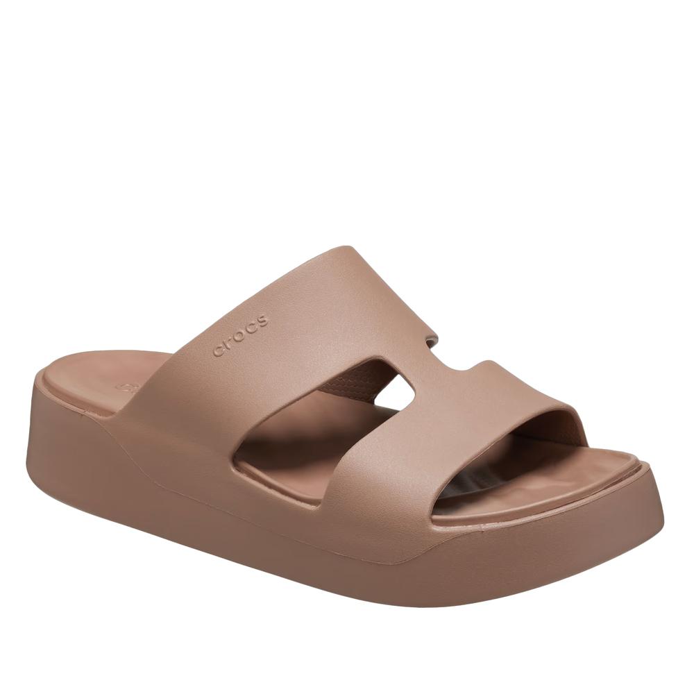 Dámské Žabky Crocs Getaway Platform H-Strap 209409-2Q9 - hnědé