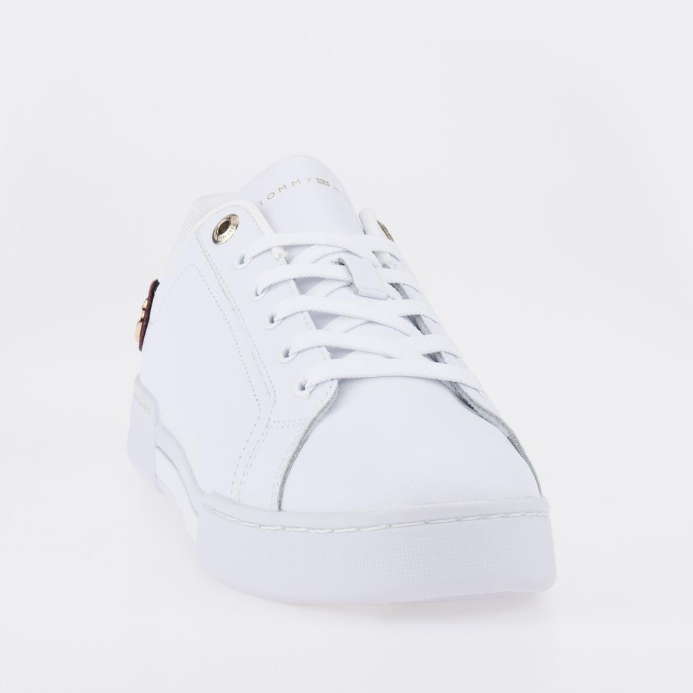 Boty Tommy Hilfiger Button Detail Court FW0FW06733-YBR - bílé