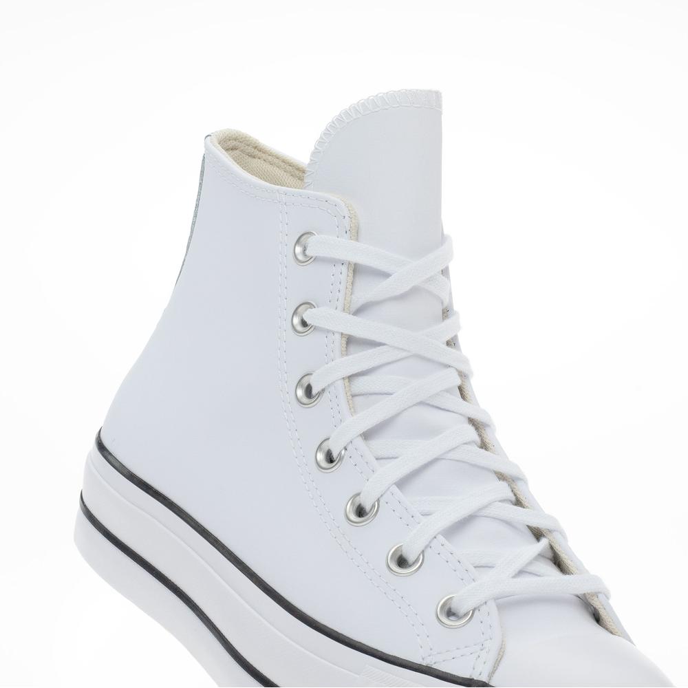 Boty Converse Chuck Taylor All Star Lift Platform Leather 561676C - bílé