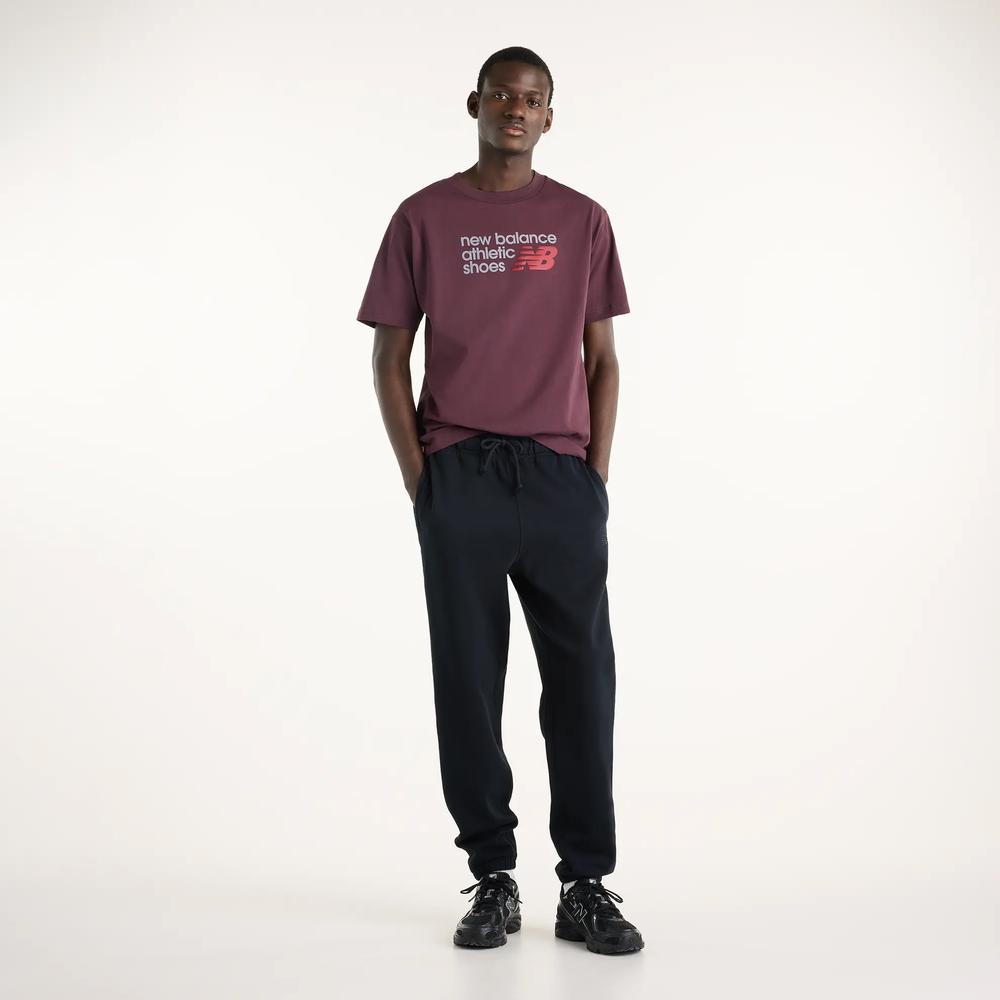 Pánské tričko New Balance Athletics Premium Relaxed Chest Logo MT51900YLR - bordové