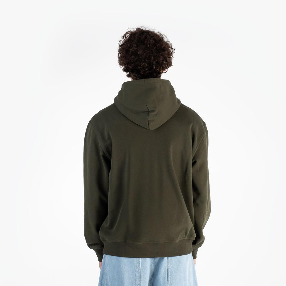Mikina Champion Tonal Logo Fleece Erkek Siyah Hoodie 220274-GS508 - zelené