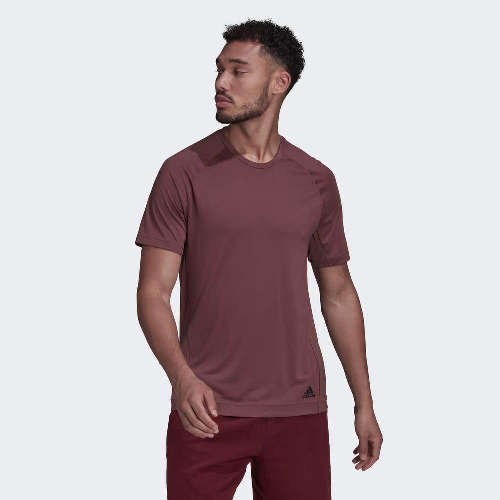 Tričko adidas Yoga Training HC2642 - bordové