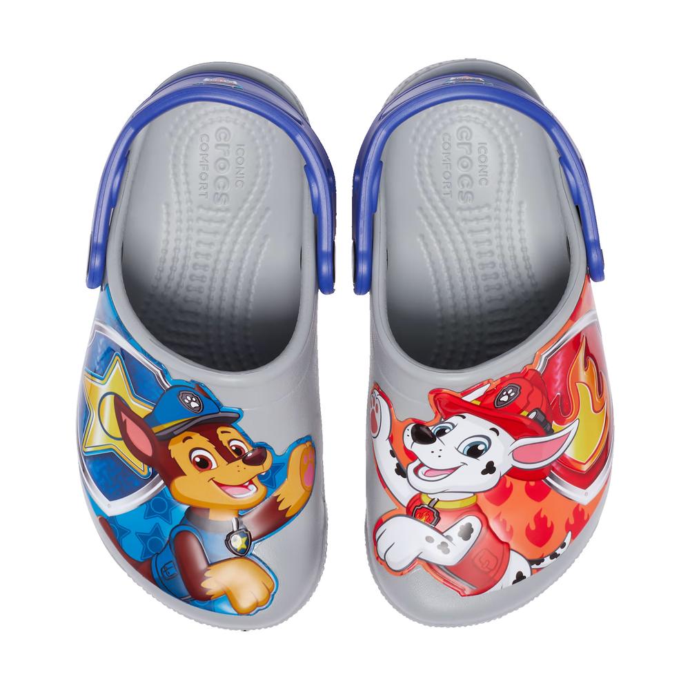 Žabky Crocs Toddler Fun Lab Paw Patrol Patch Clog 207487-007 - šedivé
