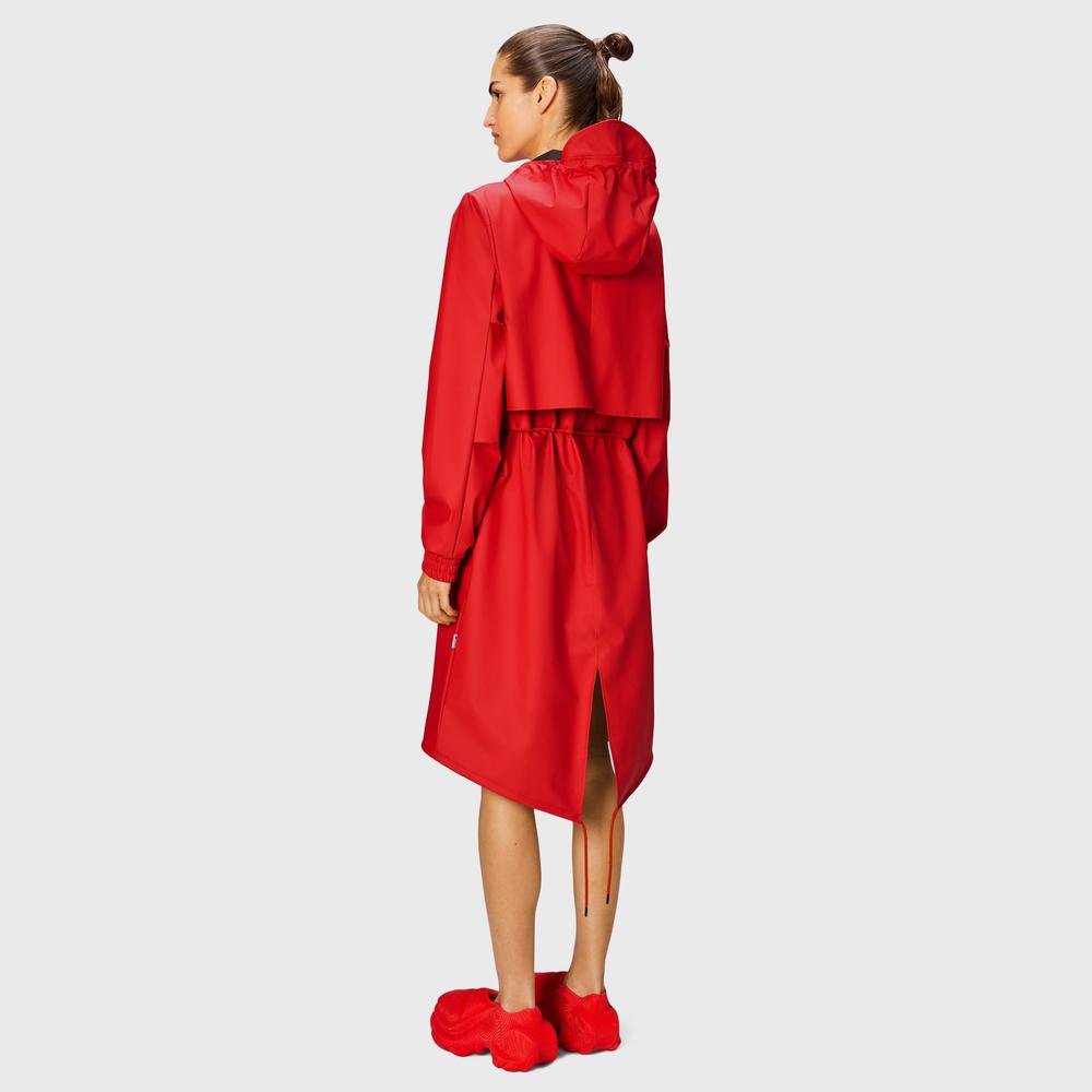 Bunda Rains String Parka W3 18550-12 - červené