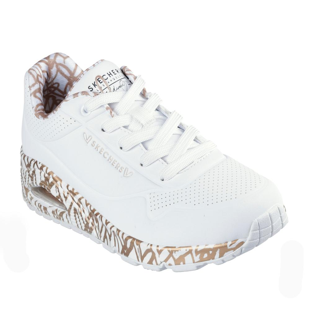 Boty Skechers x JGoldcrown Uno Loving Love 155506WTRG - bílé