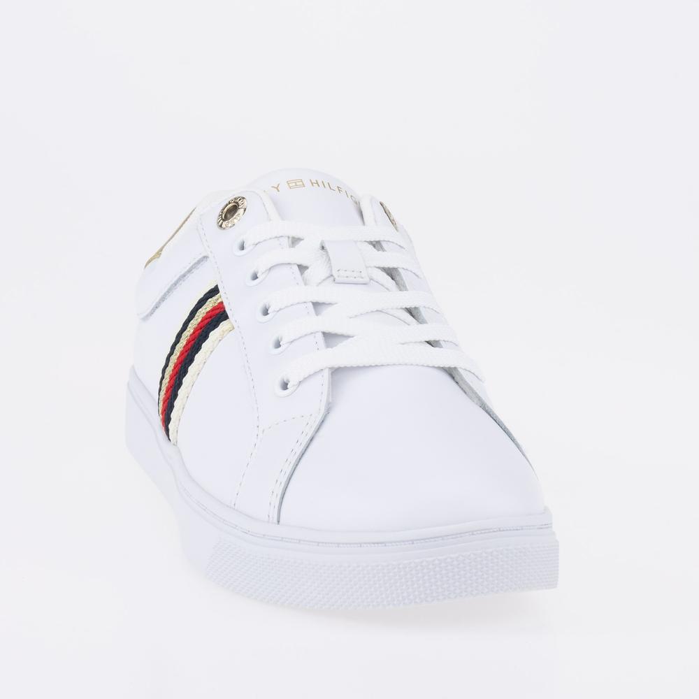 Boty Tommy Hilfiger Corporate Webbing Sneakers FW0FW07117-YBS - bílé