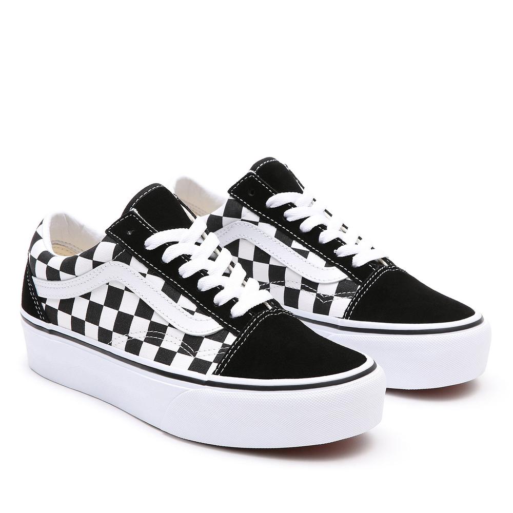 Boty Vans Checkerboard Old Skool Platform VN0A3B3UHRK1 - černé