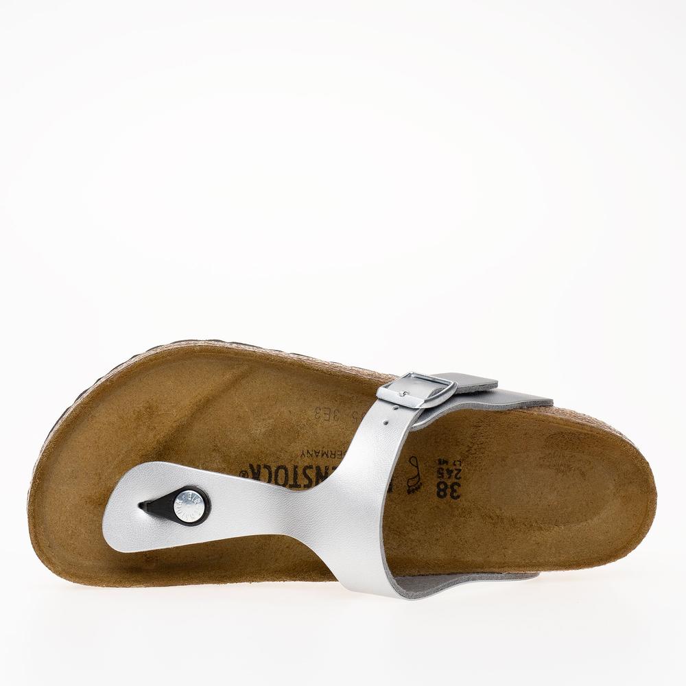 Žabky Birkenstock Gizeh 43851 - stříbně