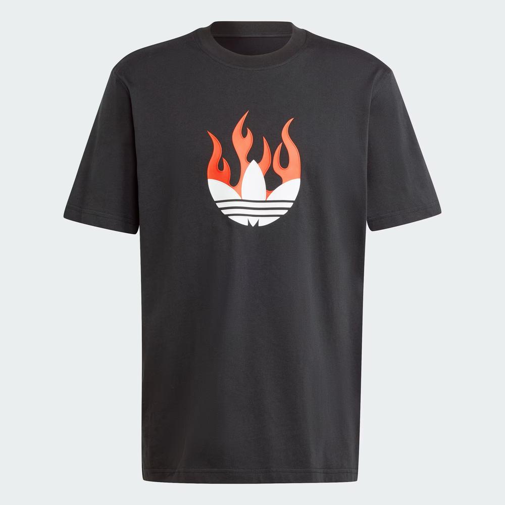 Tričko adidas Originals Flames Logo IS0178 - černé
