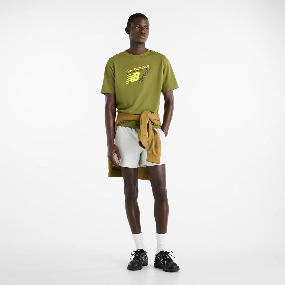 Pánské tričko New Balance Classic Tri-Logo MT61N1YVGEE - zelené