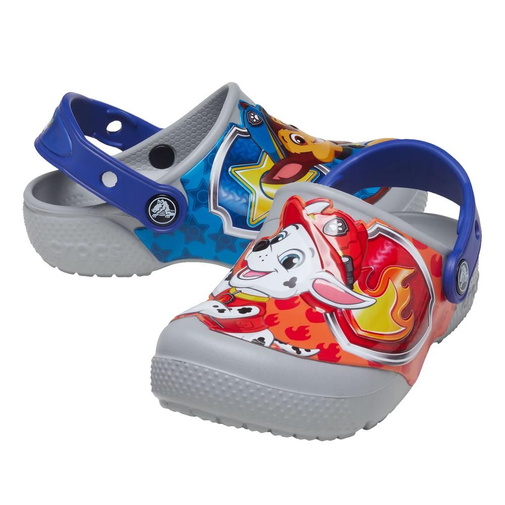 Žabky Crocs Toddler Fun Lab Paw Patrol Patch Clog 207487-007 - šedivé