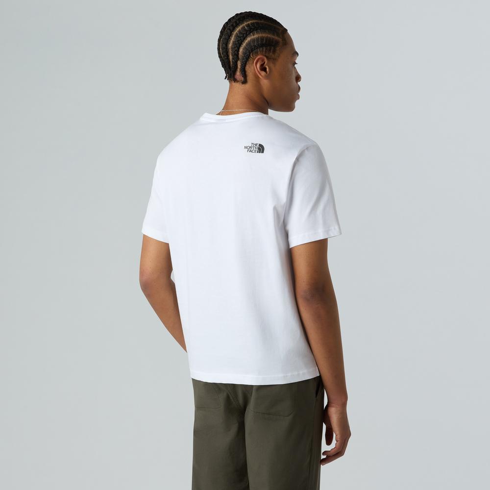 Pánské tričko The North Face Mountain 0A8E3MFN41 - bílé