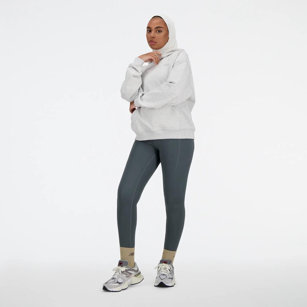 Mikina New Balance WT41537AHH - šedivé