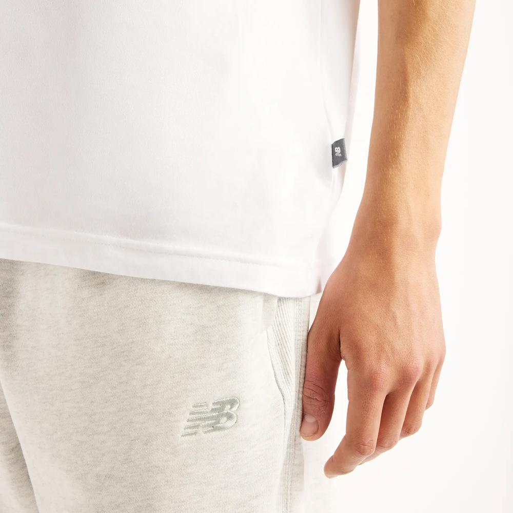 Pánské tričko New Balance Woven Label MT53928WT - bílé