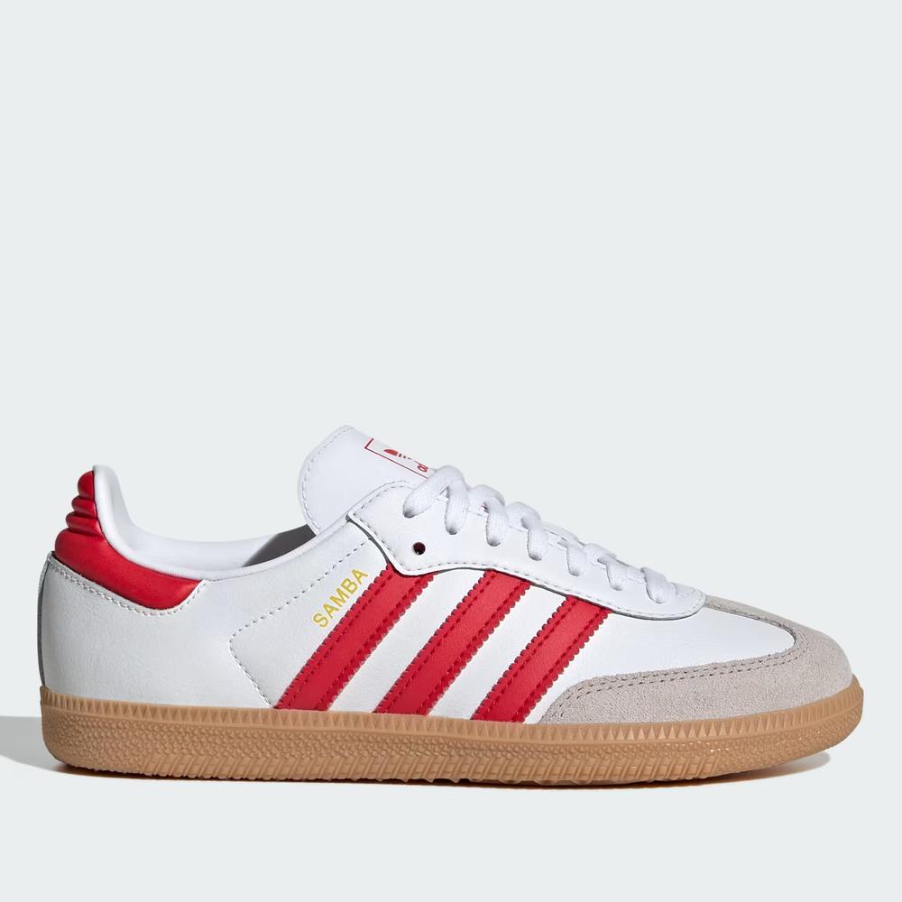 Dětské boty adidas Originals Samba OG J JQ2833 - bílé