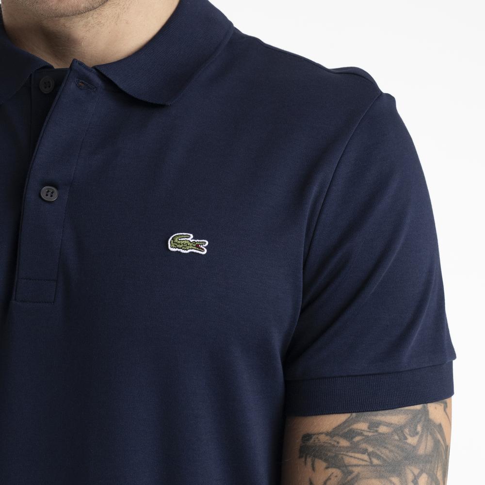 Tričko Lacoste Cotton Shirt Regular Fit DH2050-166 - tmavě modrě