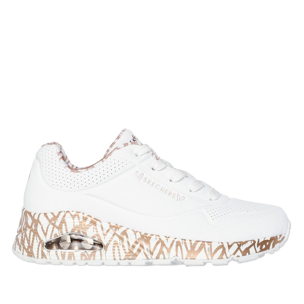 Boty Skechers x JGoldcrown Uno Loving Love 155506WTRG - bílé