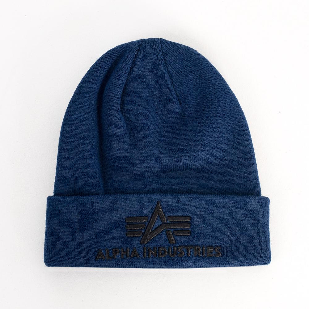 Čepice Alpha Industries 3D Beanie 16891007 - modré