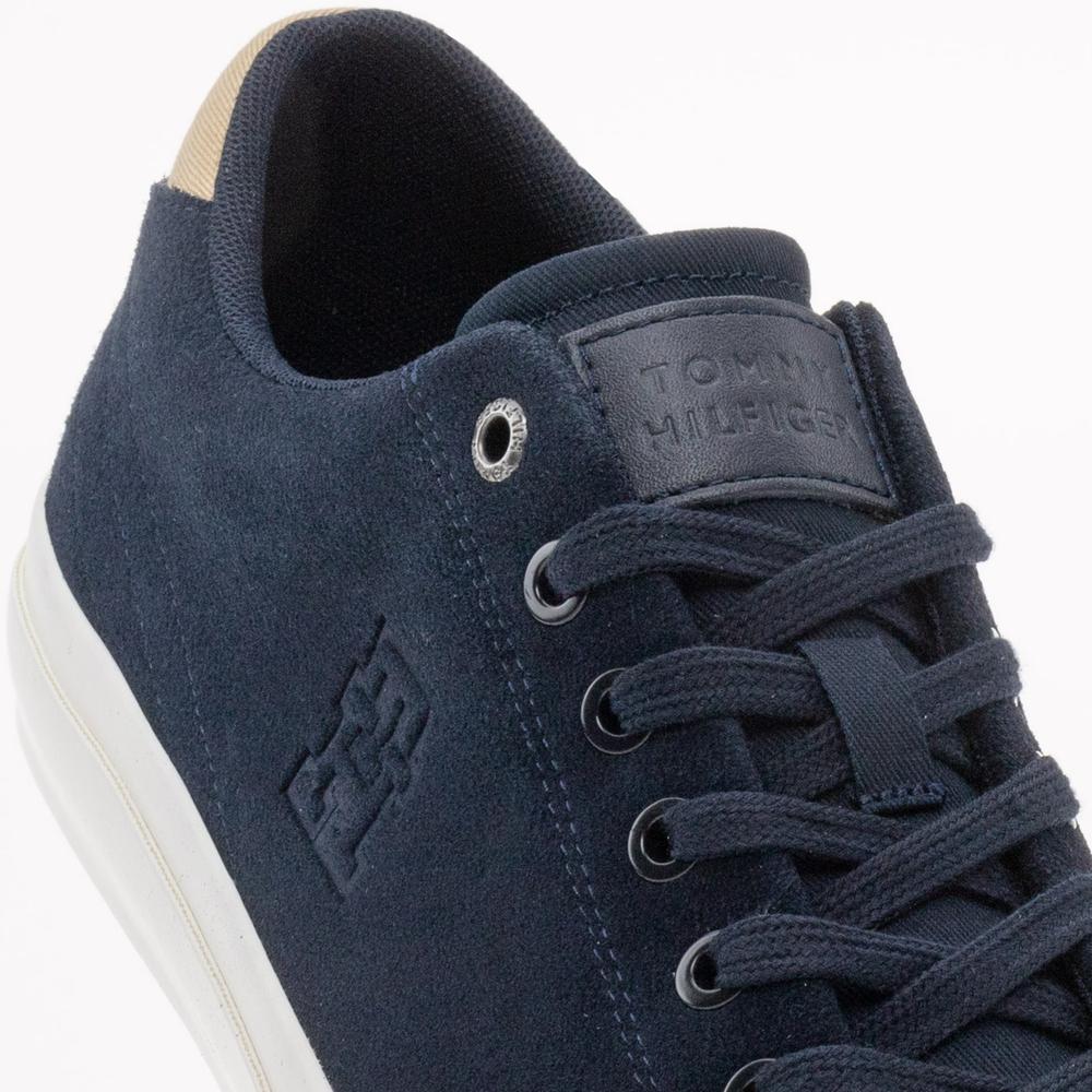 Boty Tommy Hilfiger Hi Vulc Street Low Suede FM0FM04590-DW5 - tmavě modrě