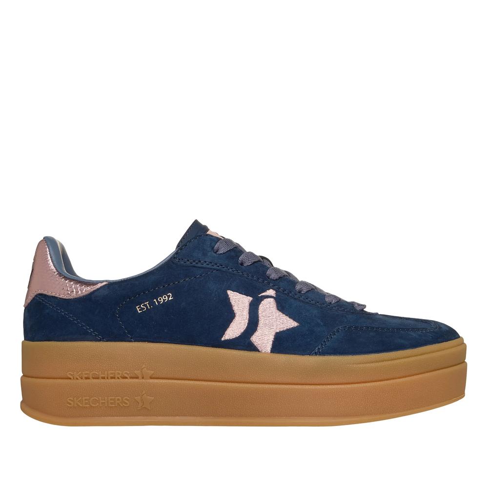 Dámské boty Skechers Academy HI - Elevated Essence 185430NVPK - tmavě modrě