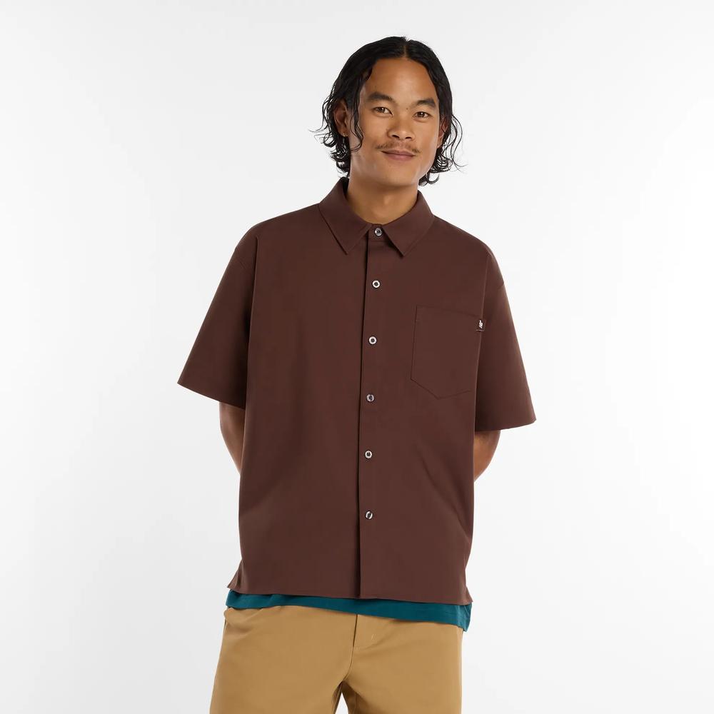 Pánské košile New Balance Numeric MT61J0V9ABJ - hnědé