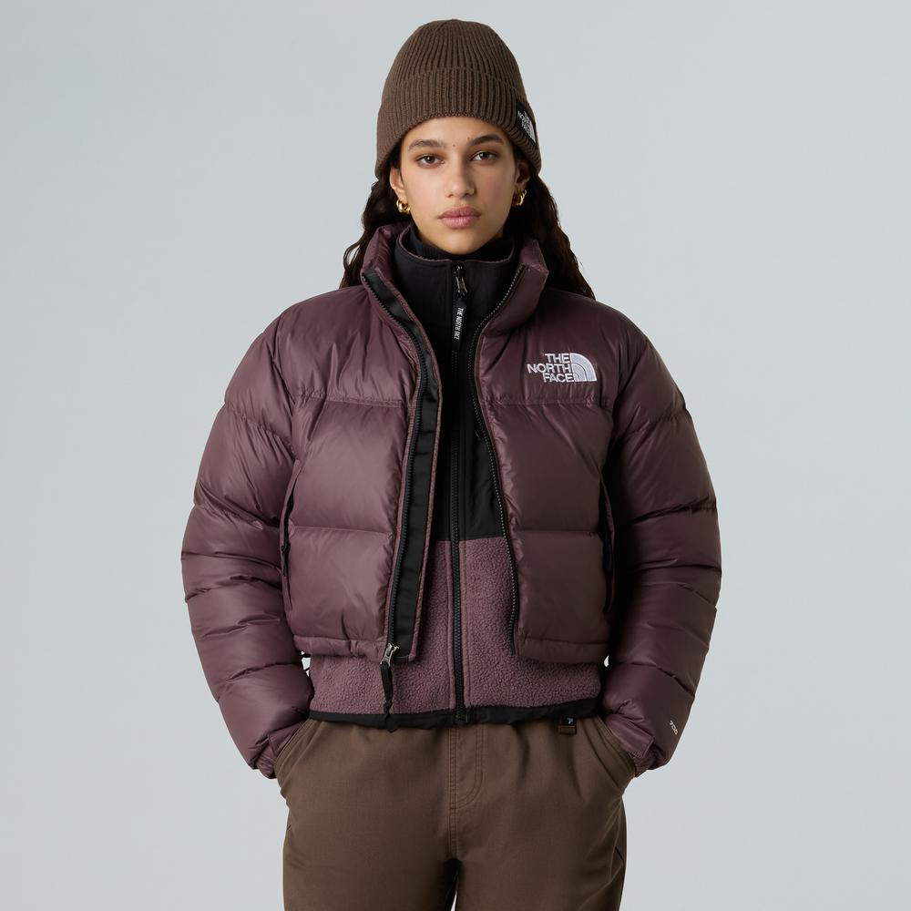 Dámská bunda The North Face Nuptse Short Jacket 0A5GGEBQ71 - bordové