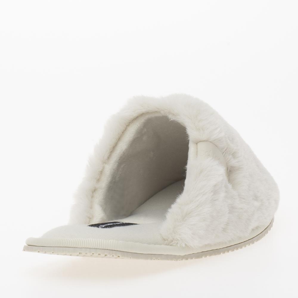 Boty Calvin Klein Hotel Slipper Fur After Glow YW0YW01593-ACF - bílé