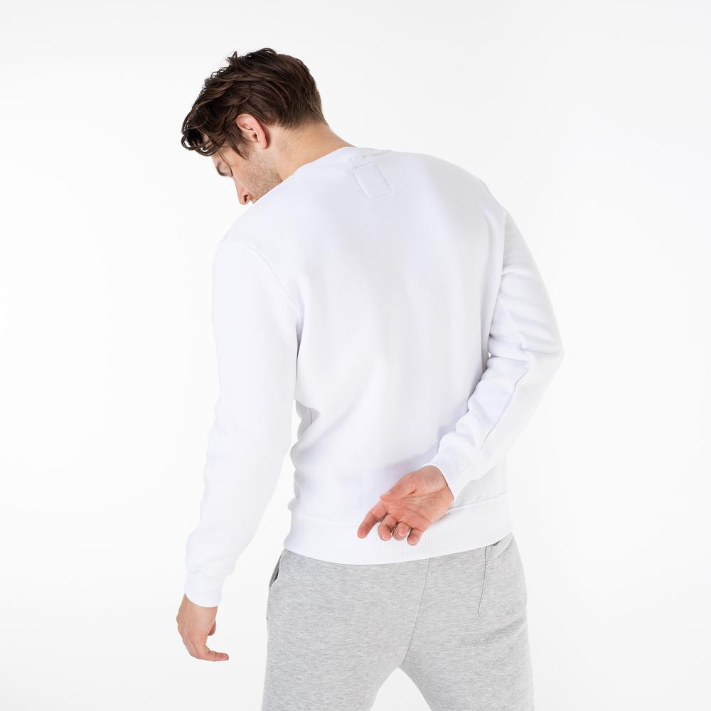 Mikina Alpha Industries Basic Sweater Small Logo 18830709 - bílé