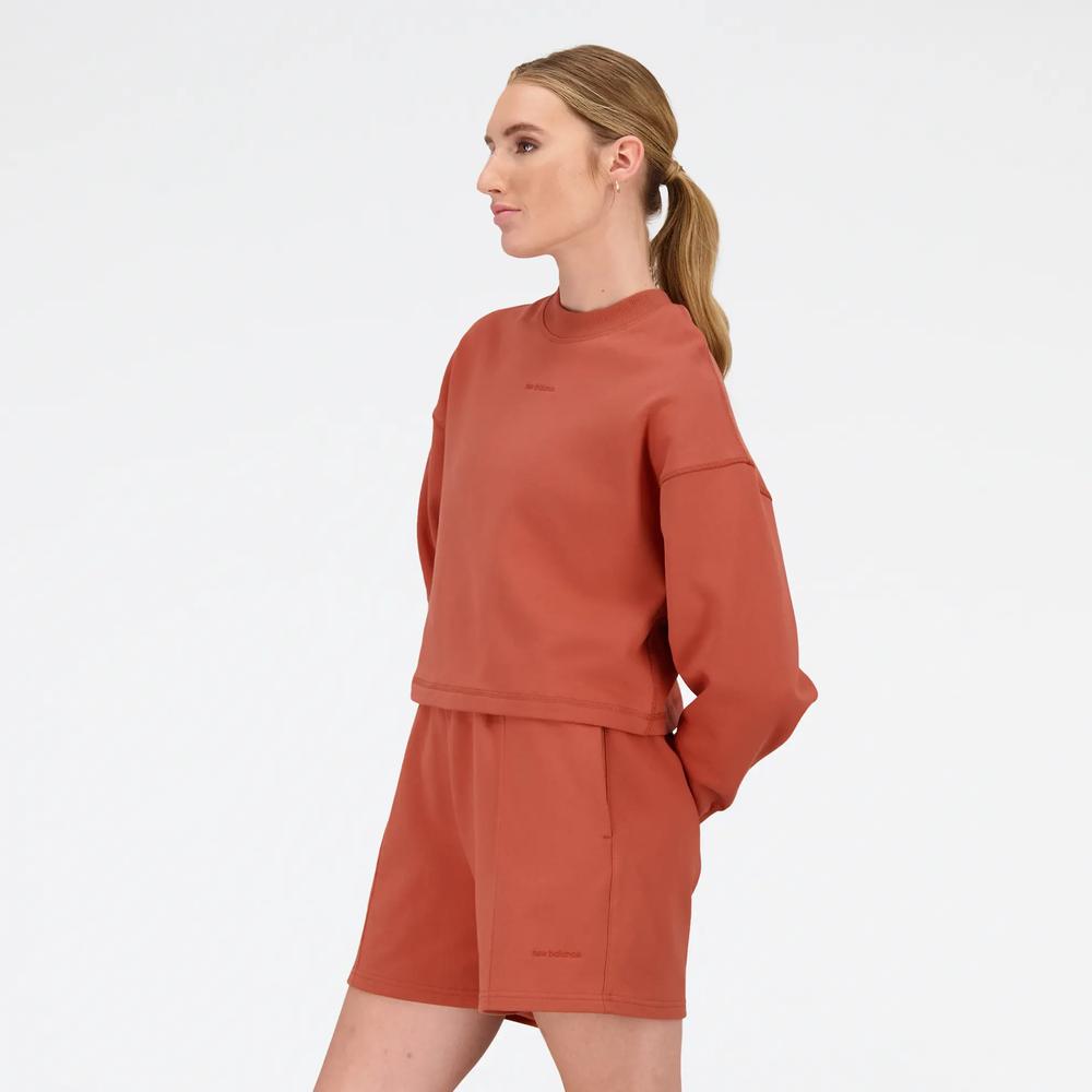 Dámská mikina New Balance WT23555MHY - hnědé