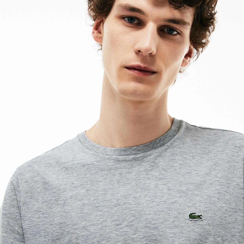 Tričko pánské Lacoste Crew Neck Pima Cotton Jersey TH6709-CCA - šedivé
