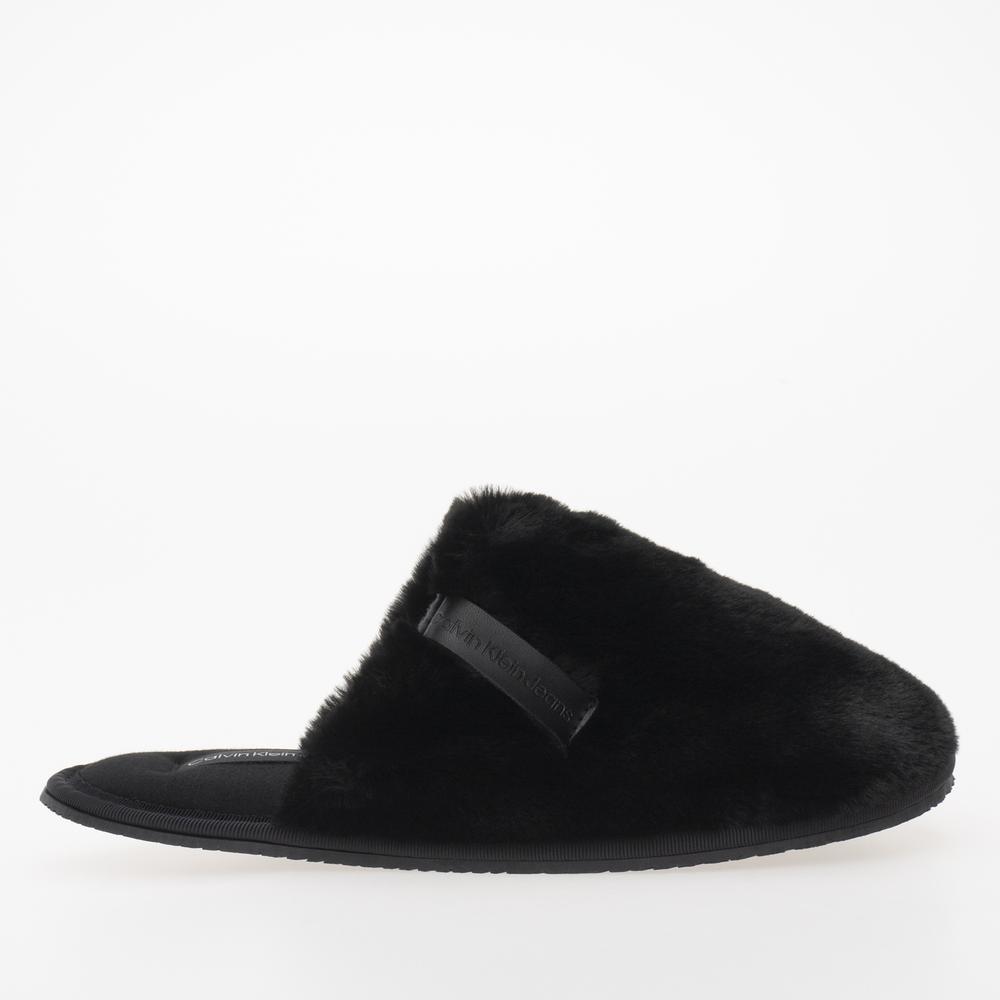 Boty Calvin Klein Hotel Slipper Fur After Glow YW0YW01593-0GJ - černé