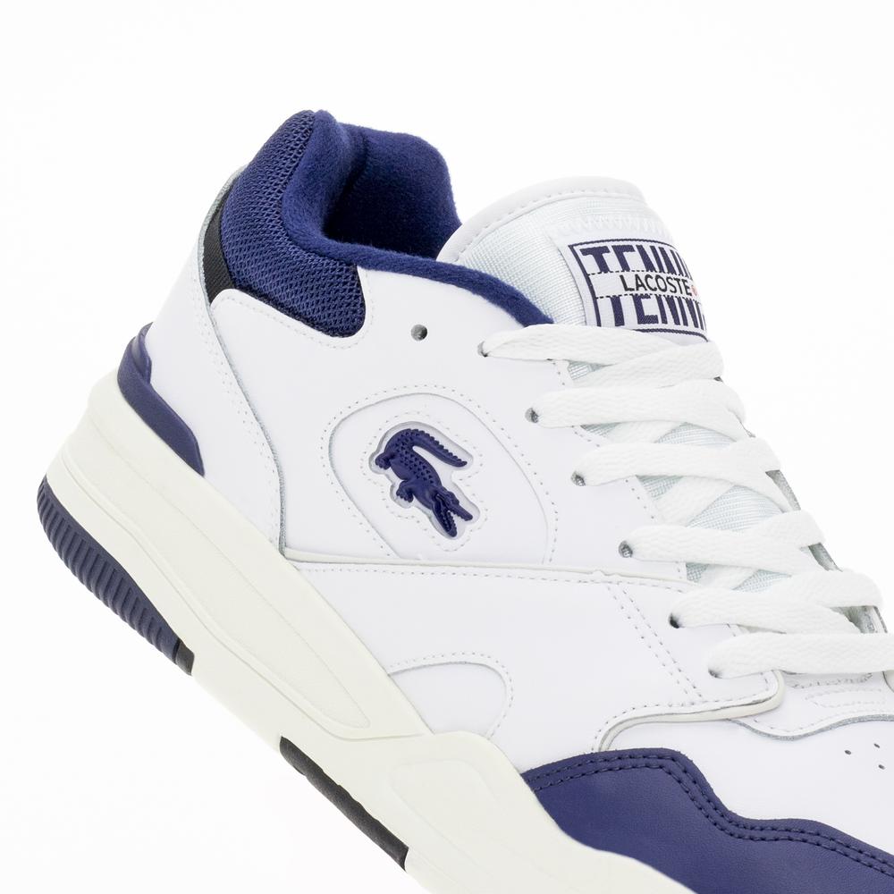 Boty Lacoste Lineshot Mesh Collar Leather Trainers 746SMA0075-042 - bílá