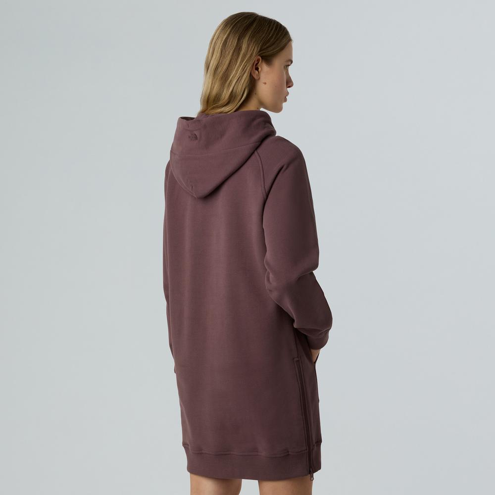 Šaty The North Face Relaxed Hooded 0A8E48BQ71 - hnědé