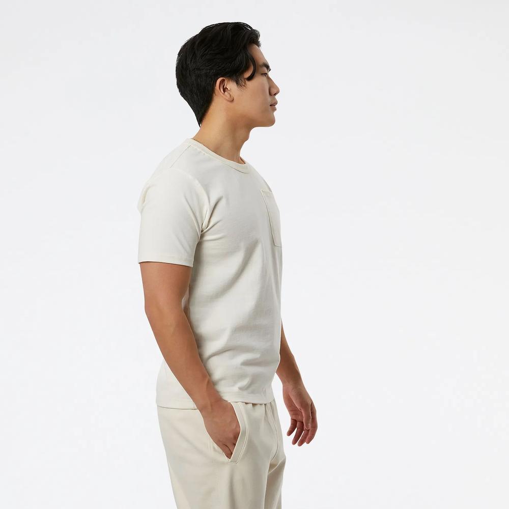 Pánské tričko New Balance MT23567GIE – béžové