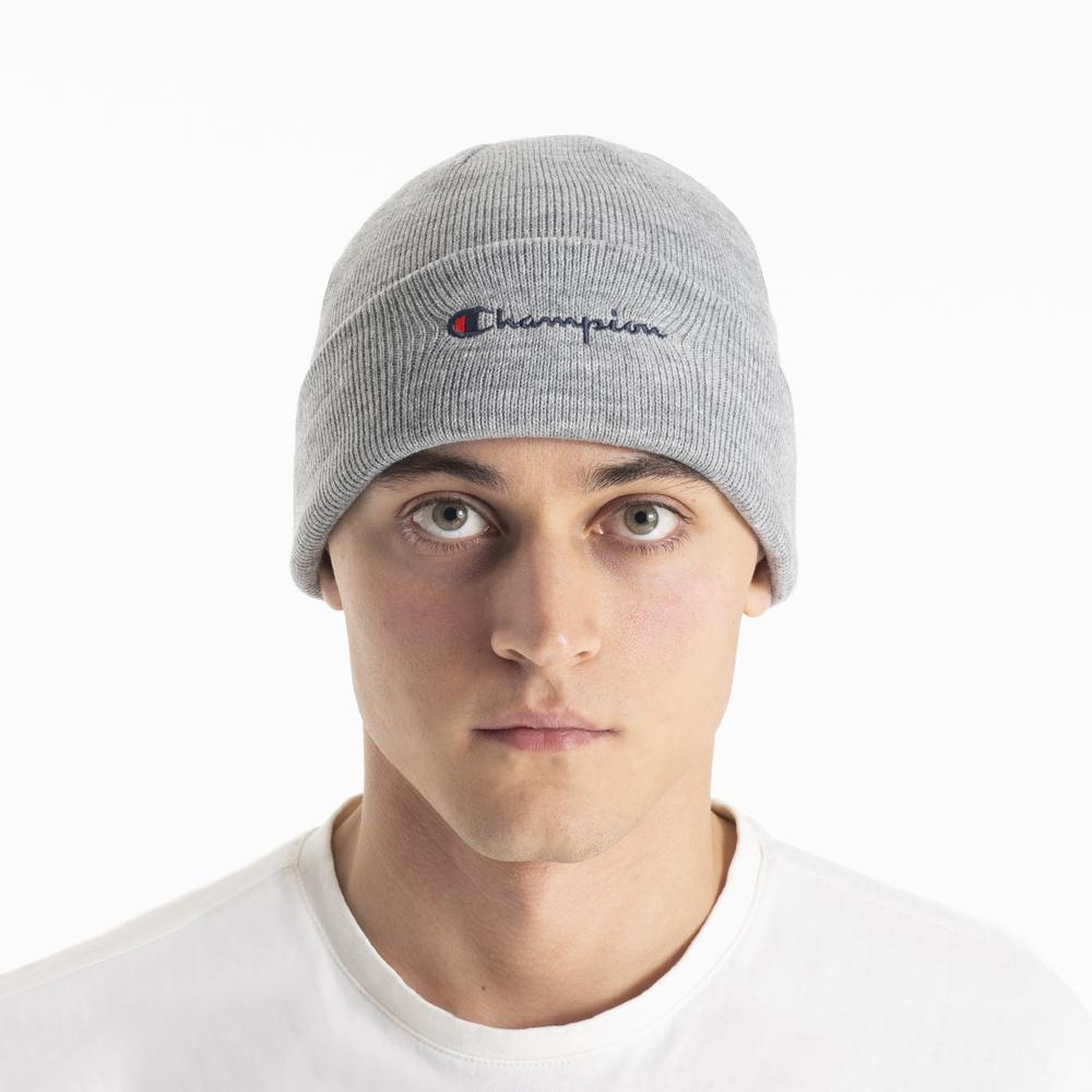 Čepice Champion Script Logo Beanie 806064-EM021 - šedivé