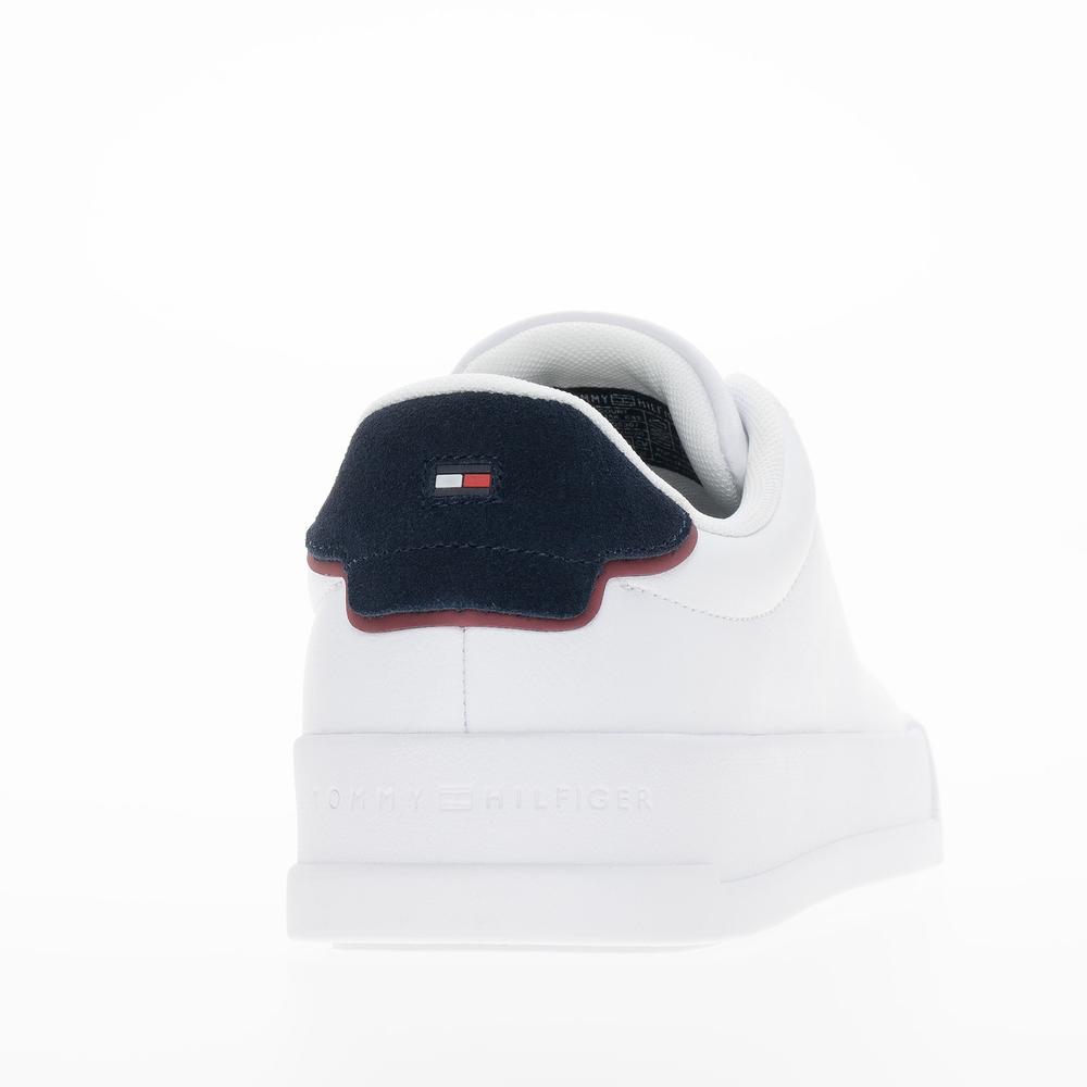 Boty Tommy Hilfiger Court Leather Detail FM0FM05367-0LD - bílé