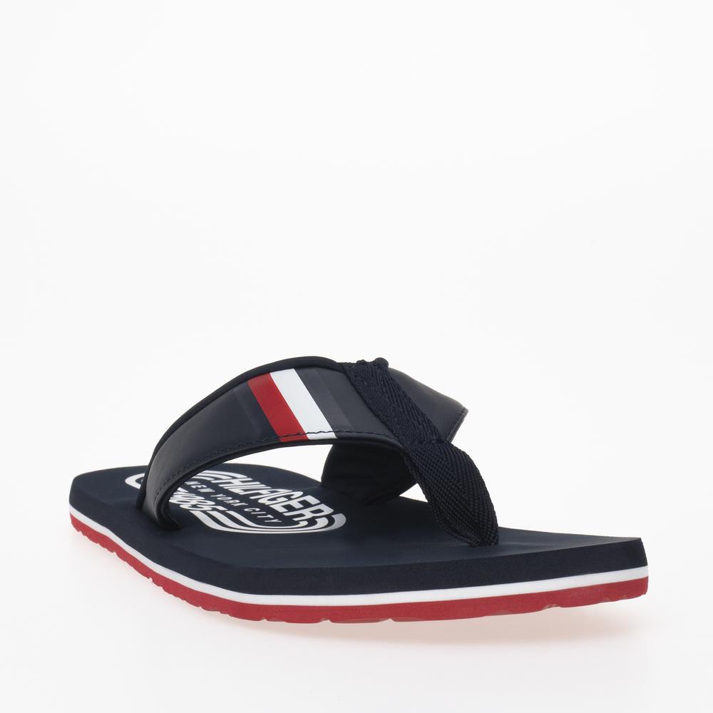 Žabky Tommy Hilfiger RWB Padded Beach Sandal FM0FM05137-DW5 - tmavě modrě