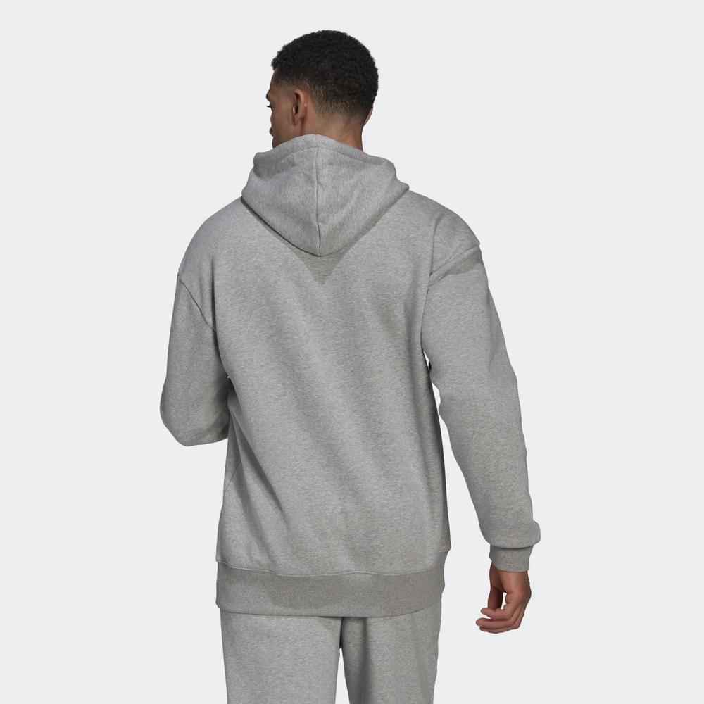 Mikina adidas Essentials Feelvivid Cotton Fleece Drop Shoulder Hoodie HK2830 - šedivé