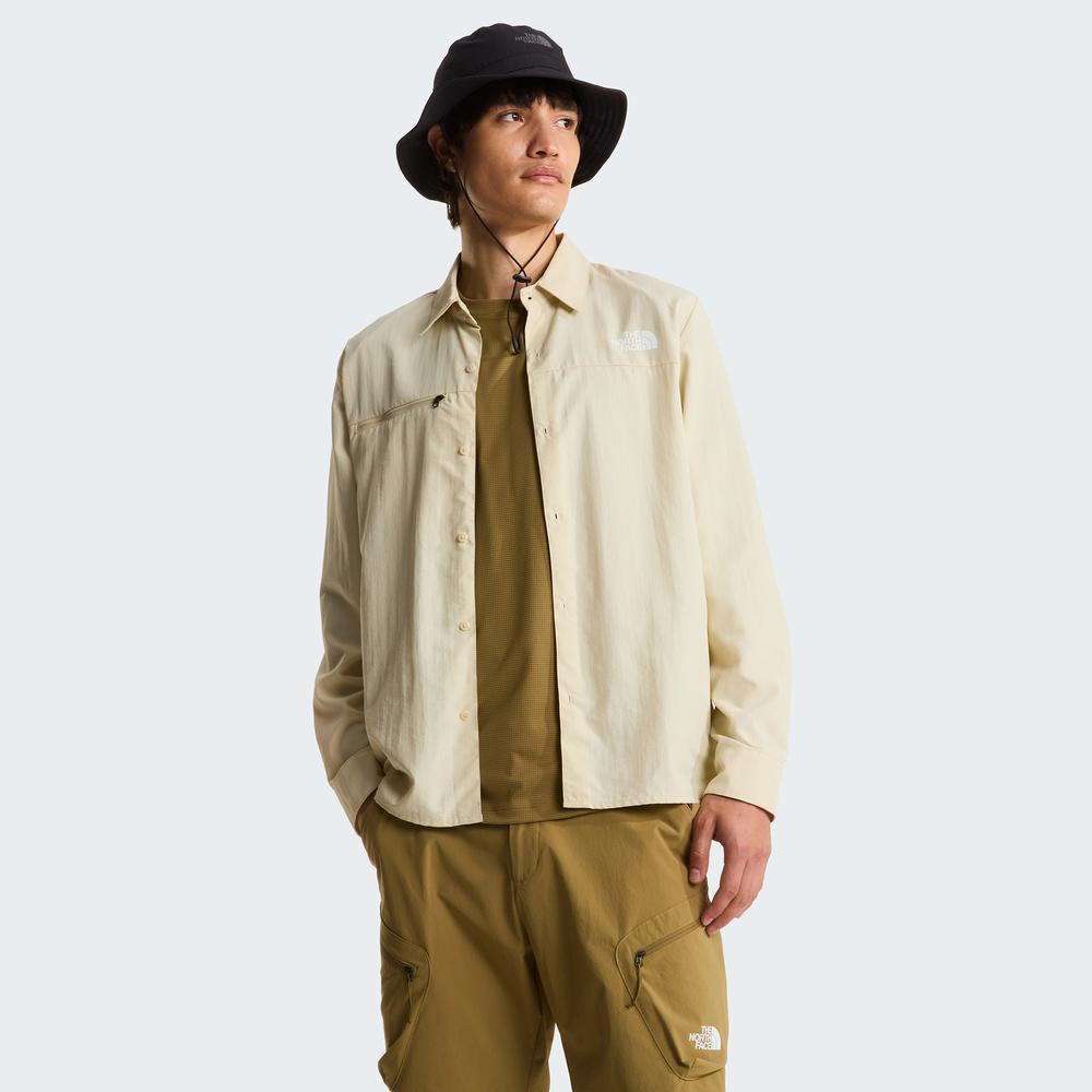 Pánská košile The North Face Packable Long Sleeve Desert 0A8FTRDOM1 - béžové