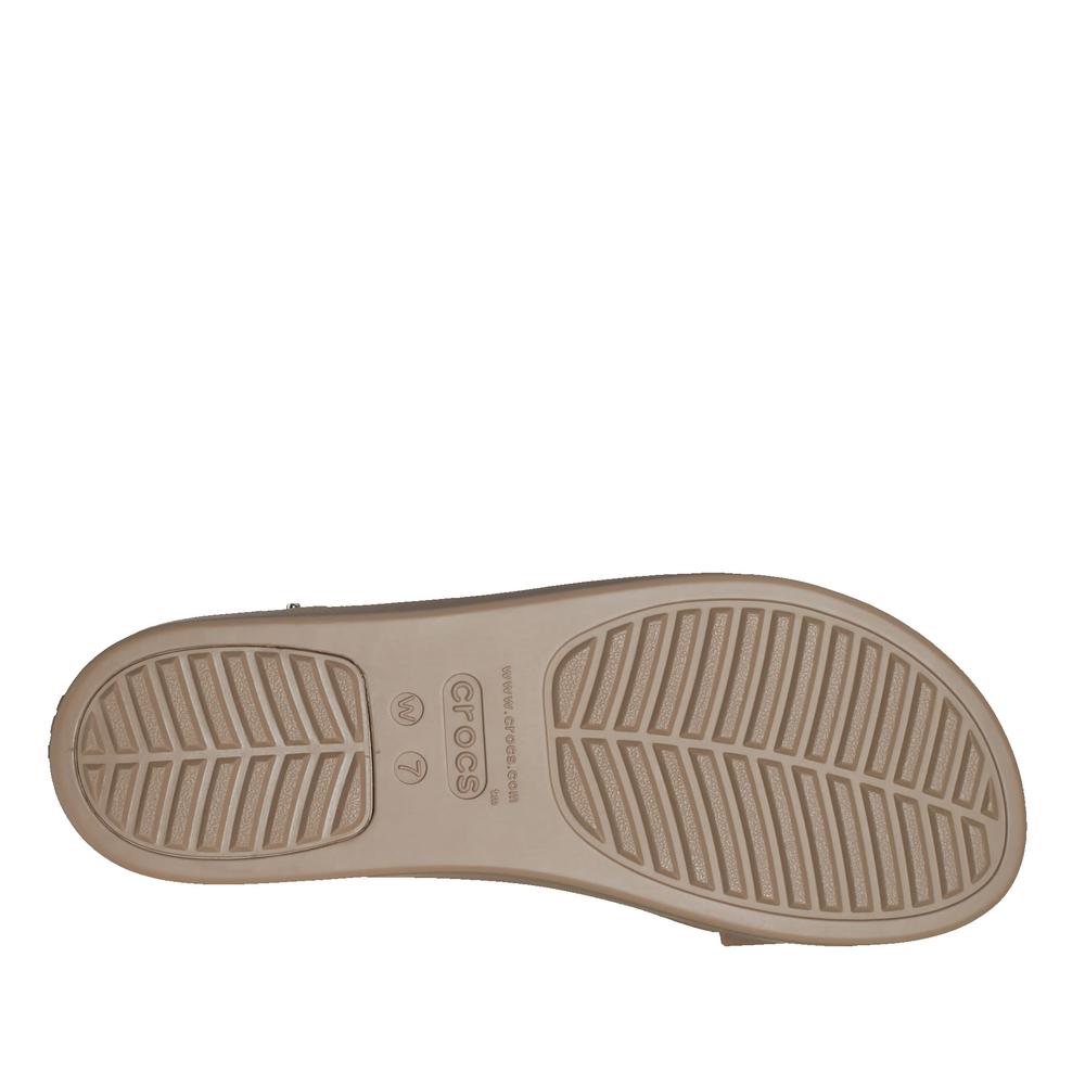 Žabky Crocs Brooklyn Low Wedge 206453-2EL - béžové