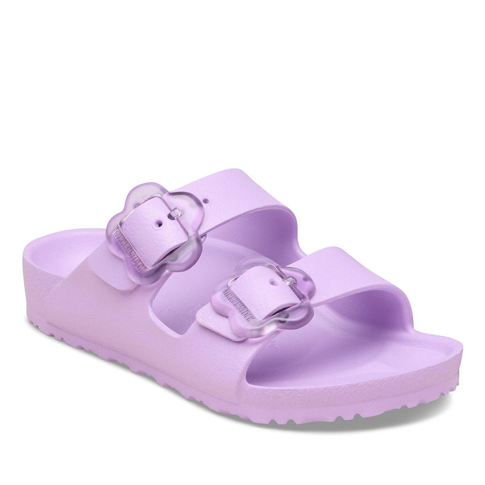 Žabky dětské Birkenstock Arizona Flower Eva 1031262 - fialové
