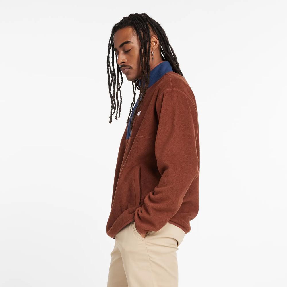 Pánská mikina New Balance MT43518ROK - hnědé