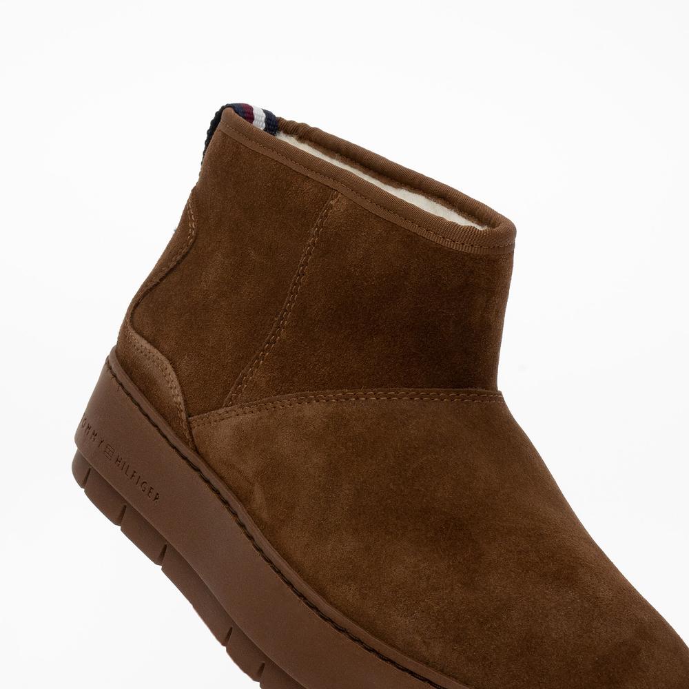 Boty Tommy Hilfiger Cool Suede Snowboot FW0FW07662-GTU  - hnědé