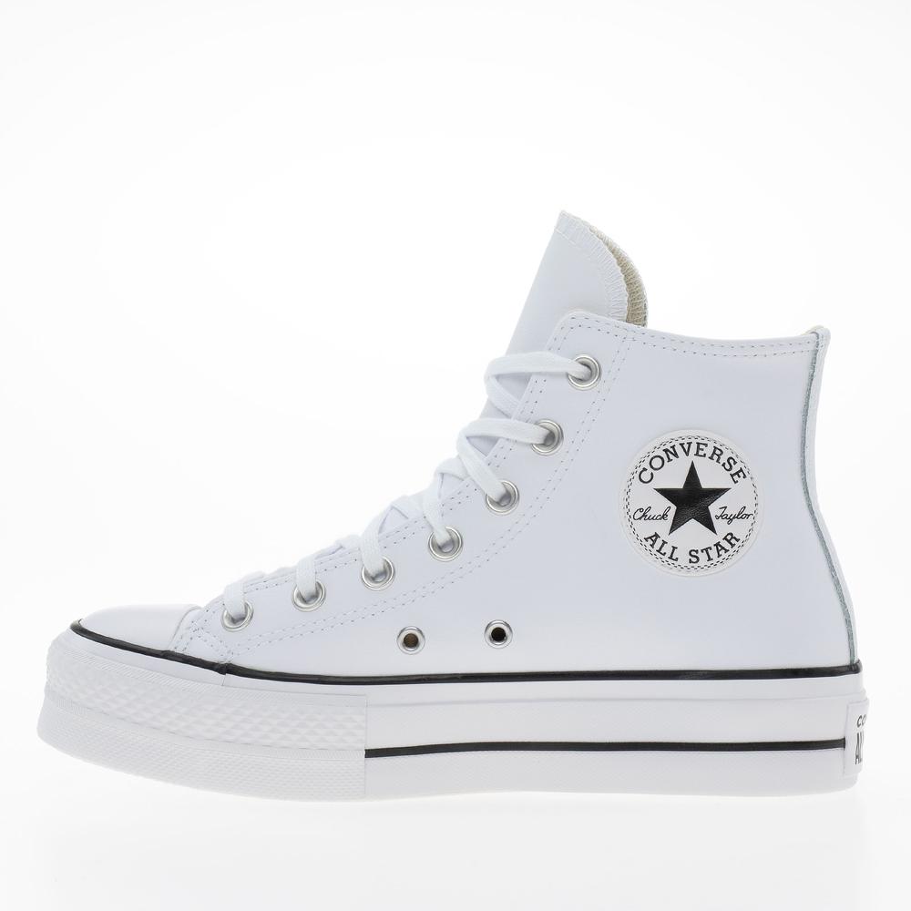 Boty Converse Chuck Taylor All Star Lift Platform Leather 561676C - bílé
