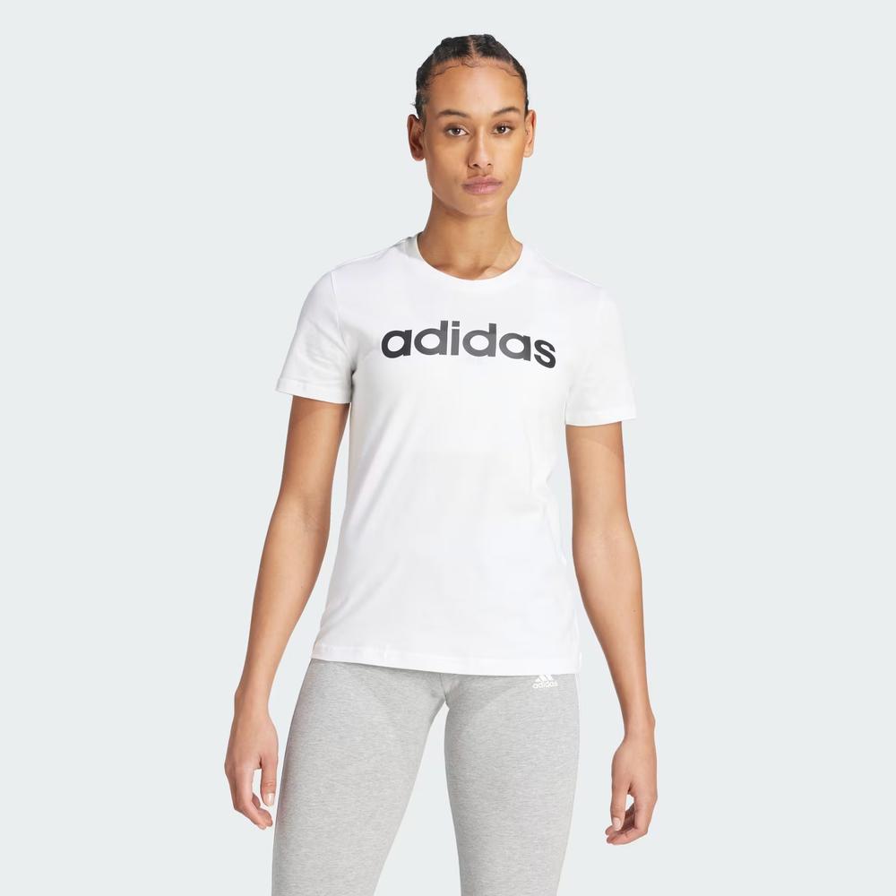 Tričko adidas Sportswear Loungwear Essentials Slim Logo GL0768 - bílé