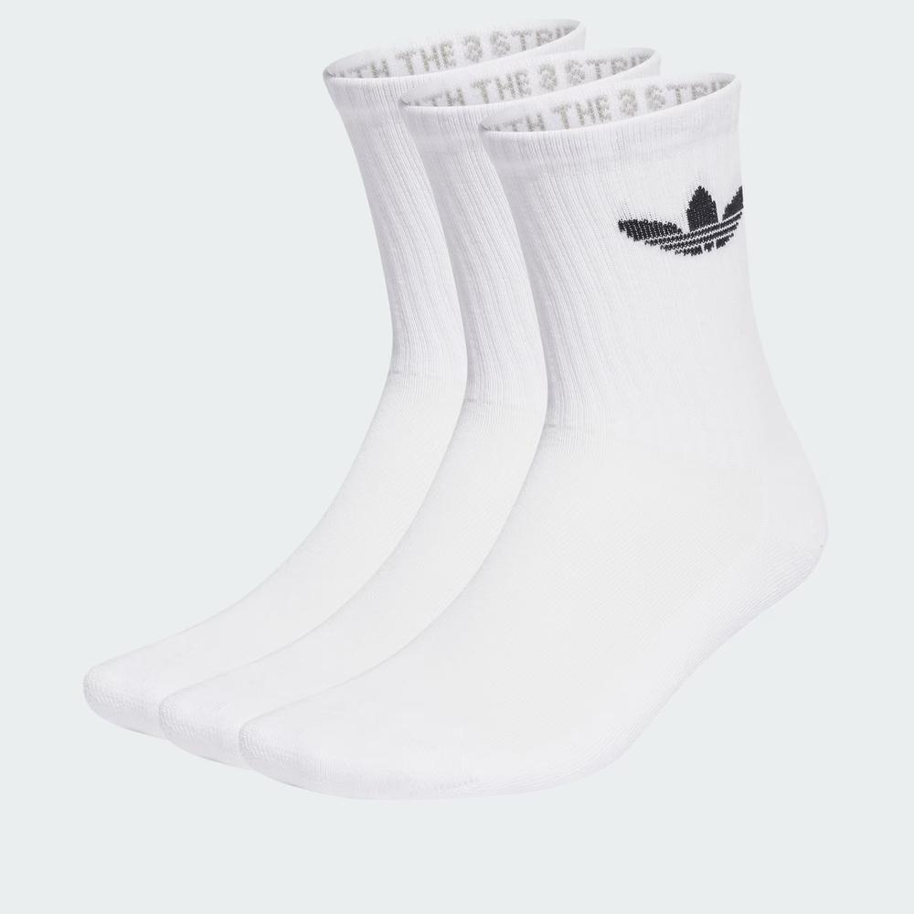 Ponožky unisex adidas Originals Trefoil Cushion Crew Socks 3 Pairs IJ5616 - bílé