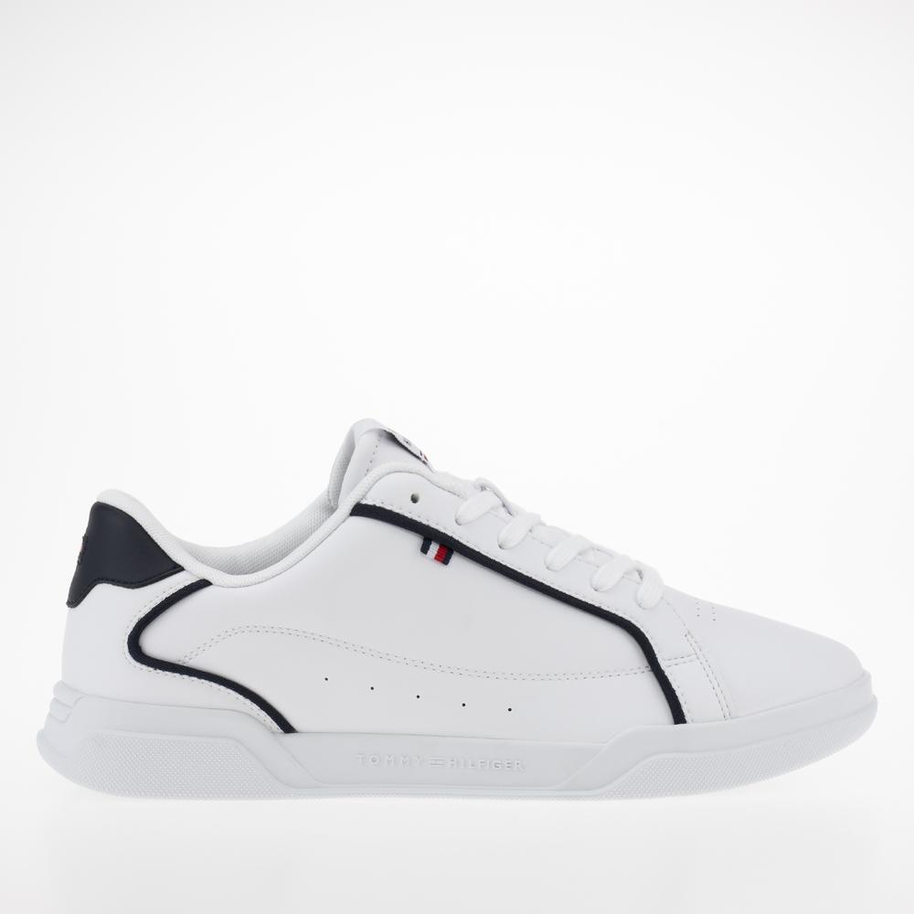 Boty Tommy Hilfiger Lo Cup Leather FM0FM04429-YBS - bílé