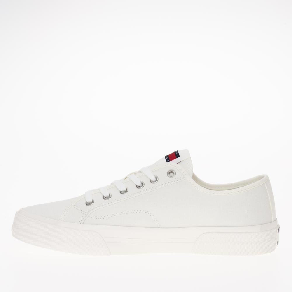 Boty Tommy Hilfiger Lace-Up Canvas EM0EM01365-YBL - bílé